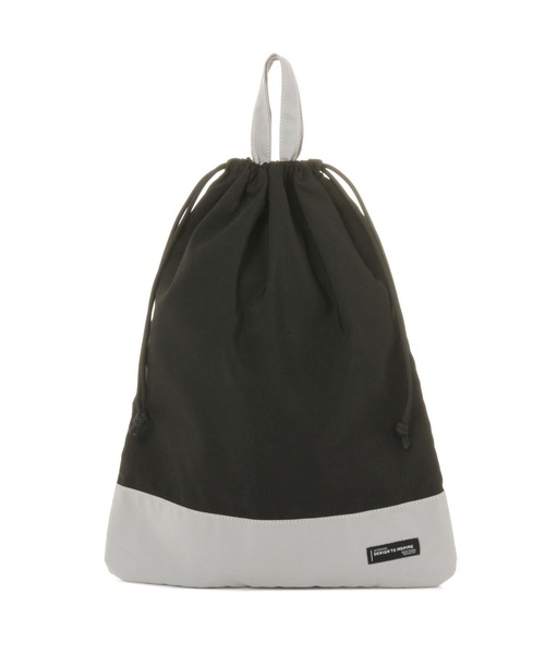 GLOBAL WORK（グローバルワーク）の「洗えるスクール巾着L/102775（ポーチ・キッズ・ブルー/グレイッシュブルー/グレー系2/ブラック/グレー系5/サックスブルー/ブラック系/カモフラージュ/ホワイト系8/ブラック系1・FREE）」の4枚目の写真