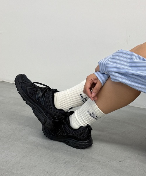 CANAL JEAN(キャナルジーン)の「choice_cnl×Daches リブソックス(ソックス/靴下・レディース・ホワイト/ブラック・ONE SIZE)」の2枚目の写真