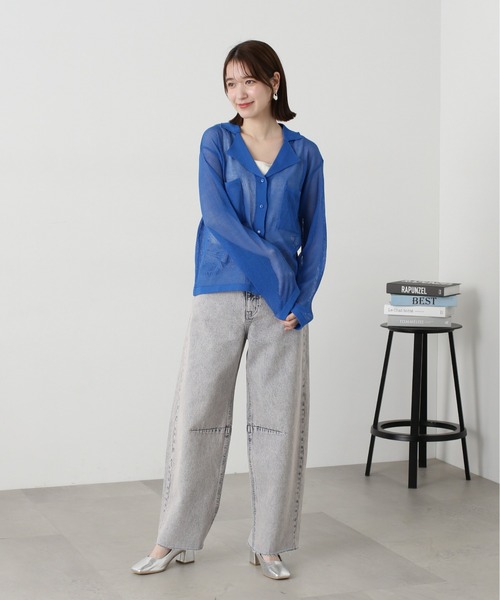 N.（N. Natural Beauty Basic）（エヌエヌナチュラルビューティーベーシック）の「◆【S Size Line】カーブデニムパンツ（デニムパンツ・レディース・ブルー/ブラック・SMALL/MEDIUM）」の6枚目の写真