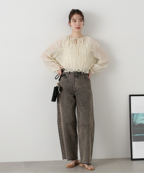 N.（N. Natural Beauty Basic）（エヌエヌナチュラルビューティーベーシック）の「◆【S Size Line】カーブデニムパンツ（デニムパンツ・レディース・ブルー/ブラック・SMALL/MEDIUM）」の8枚目の写真