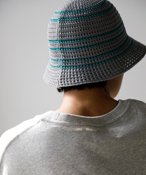 FRUIT OF THE LOOM（フルーツオブザルーム）の「FRUIT OF THE LOOM/フルーツオブザルーム LINE KNIT ハット（ハット・メンズ・ブラウン/グレー/ブラック/アイボリー/ベージュ・FREE）」の7枚目の写真