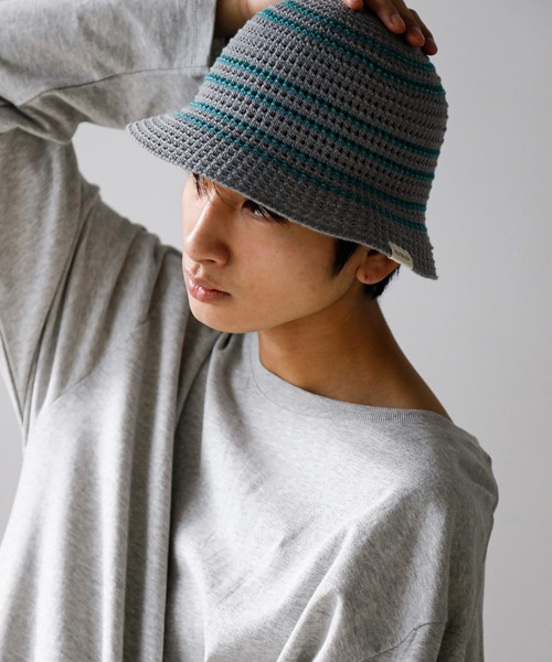 FRUIT OF THE LOOM（フルーツオブザルーム）の「FRUIT OF THE LOOM/フルーツオブザルーム LINE KNIT ハット（ハット・メンズ・ブラウン/グレー/ブラック/アイボリー/ベージュ・FREE）」の13枚目の写真