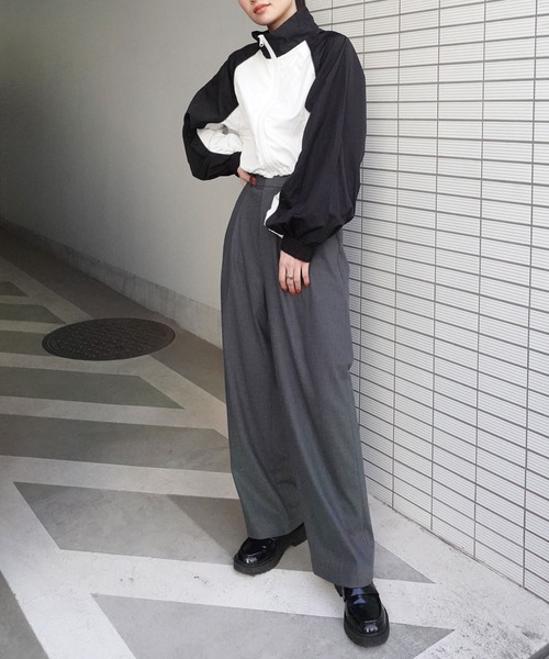 BASICKS ショート丈 ナイロントラックジャケット ナイロンショートトラックジャケット【一部店舗限定】｜WEGO