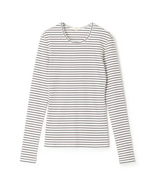 DES PRES（デ・プレ）の「ベーシックサーキュラーリブ クルーネックプルオーバー（Tシャツ/カットソー・レディース・ブラック/ホワイト/グレー/ブラック系その他・FREE）」の4枚目の写真