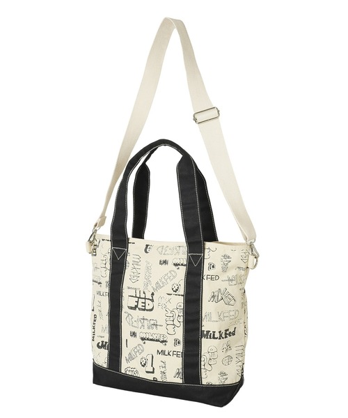 MILKFED.(ミルクフェド)の「VARIOUS LOGO 2WAY TOTE(トートバッグ・レディース・ブラック/レッド/ネイビー・ONE SIZE)」の2枚目の写真