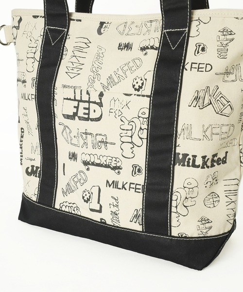 MILKFED.(ミルクフェド)の「VARIOUS LOGO 2WAY TOTE(トートバッグ・レディース・ブラック/レッド/ネイビー・ONE SIZE)」の14枚目の写真