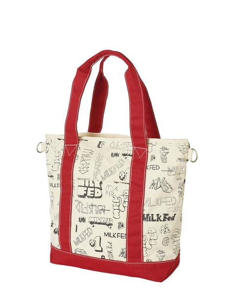MILKFED.(ミルクフェド)の「VARIOUS LOGO 2WAY TOTE(トートバッグ・レディース・ブラック/レッド/ネイビー・ONE SIZE)」の18枚目の写真