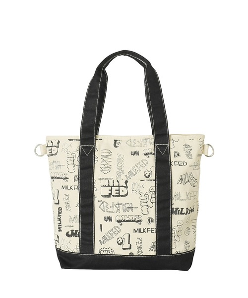 MILKFED.(ミルクフェド)の「VARIOUS LOGO 2WAY TOTE(トートバッグ・レディース・ブラック/レッド/ネイビー・ONE SIZE)」の10枚目の写真