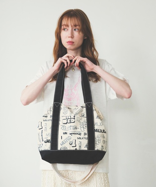 MILKFED.(ミルクフェド)の「VARIOUS LOGO 2WAY TOTE(トートバッグ・レディース・ブラック/レッド/ネイビー・ONE SIZE)」の22枚目の写真