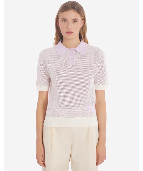 Maison Kitsune（メゾンキツネ）の「FLASH FOX KNITTED MESH POLO