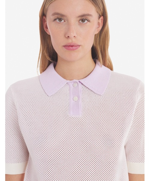 Maison Kitsune（メゾンキツネ）の「FLASH FOX KNITTED MESH POLO