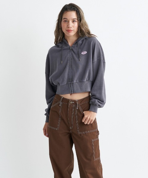 ROXY（ロキシー）の「SQUEEZE THE　DAY　ZI/ロキシージップアップパーカー（パーカー・レディース・ブラック/グレー/レッド・MEDIUM/LARGE/SMALL）」の2枚目の写真