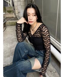 EVRIS | クロップドレーストップス(Tシャツ/カットソー)