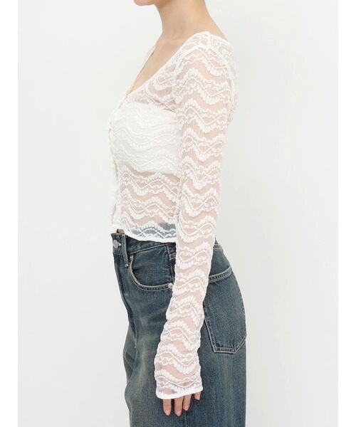 EVRIS（エヴリス）の「クロップドレーストップス（Tシャツ/カットソー・レディース・ホワイト/ブルー/ブラック・FREE）」の17枚目の写真