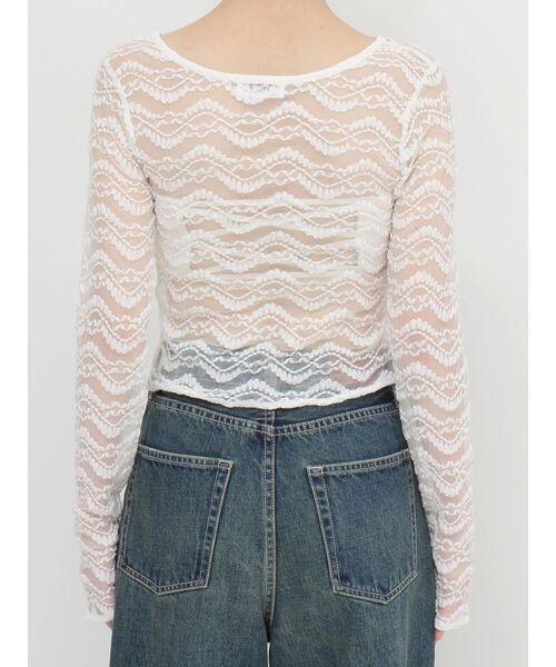 EVRIS（エヴリス）の「クロップドレーストップス（Tシャツ/カットソー・レディース・ホワイト/ブルー/ブラック・FREE）」の18枚目の写真