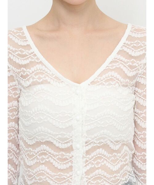 EVRIS（エヴリス）の「クロップドレーストップス（Tシャツ/カットソー・レディース・ホワイト/ブルー/ブラック・FREE）」の19枚目の写真