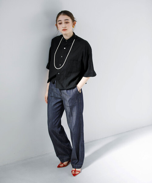La TOTALITE(ラトータリテ)の「【Munich/ミューニック】tencel cotton denim(デニムパンツ・レディース・コバルトブルー/ブルー系その他・FREE)」の16枚目の写真