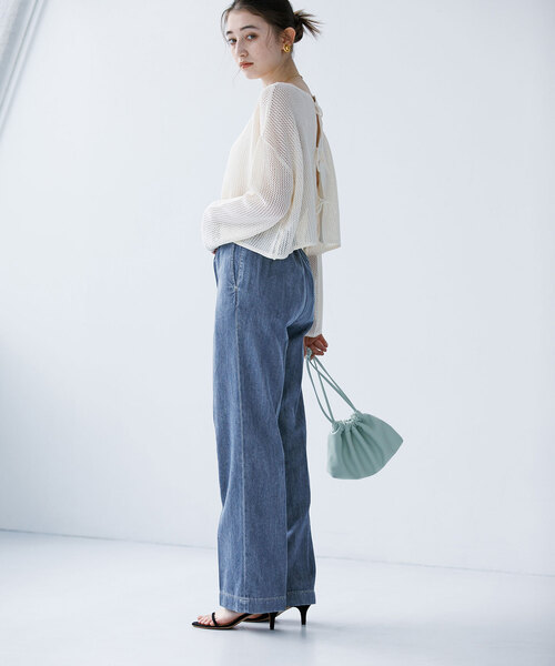 La TOTALITE(ラトータリテ)の「【Munich/ミューニック】tencel cotton denim(デニムパンツ・レディース・コバルトブルー/ブルー系その他・FREE)」の20枚目の写真
