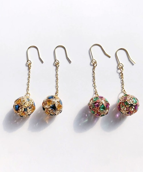 Zoule(ゾーラ)の「Zoule ゾーラ:モロッカンシリーズ MOROCCAN ball-P ピアス(ピアス(両耳用)・レディース・オレンジ/パープル・FREE)」の8枚目の写真