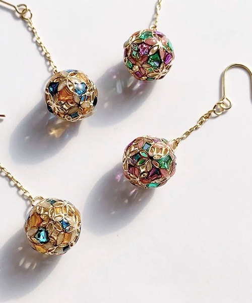 Zoule(ゾーラ)の「Zoule ゾーラ:モロッカンシリーズ MOROCCAN ball-P ピアス(ピアス(両耳用)・レディース・オレンジ/パープル・FREE)」の9枚目の写真