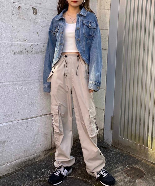 NANEA(ナネア)の「ドローコードワイドカーゴパンツ(カーゴパンツ・レディース・ベージュ/グレー・SMALL/MEDIUM)」の17枚目の写真
