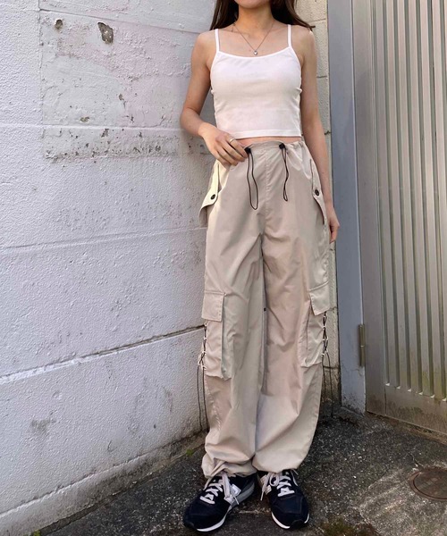 NANEA(ナネア)の「ドローコードワイドカーゴパンツ(カーゴパンツ・レディース・ベージュ/グレー・SMALL/MEDIUM)」の16枚目の写真