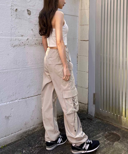 NANEA(ナネア)の「ドローコードワイドカーゴパンツ(カーゴパンツ・レディース・ベージュ/グレー・SMALL/MEDIUM)」の11枚目の写真