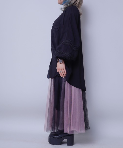 rovtski（ロフトスキー）の「レース切換えドルマンブラウス（シャツ/ブラウス・レディース・ホワイト/ブラック・FREE）」の18枚目の写真