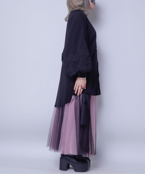 rovtski（ロフトスキー）の「レース切換えドルマンブラウス（シャツ/ブラウス・レディース・ホワイト/ブラック・FREE）」の20枚目の写真