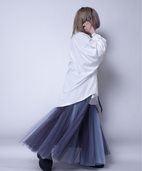 rovtski（ロフトスキー）の「レース切換えドルマンブラウス（シャツ/ブラウス・レディース・ホワイト/ブラック・FREE）」の4枚目の写真