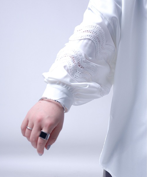 rovtski（ロフトスキー）の「レース切換えドルマンブラウス（シャツ/ブラウス・レディース・ホワイト/ブラック・FREE）」の12枚目の写真