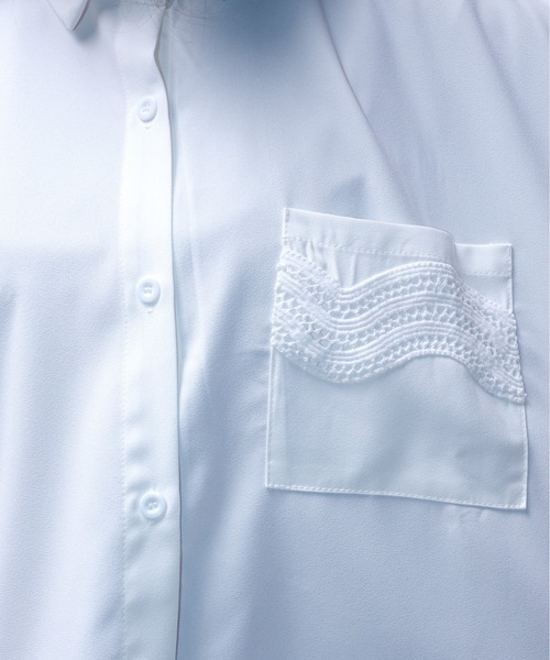 rovtski（ロフトスキー）の「レース切換えドルマンブラウス（シャツ/ブラウス・レディース・ホワイト/ブラック・FREE）」の13枚目の写真