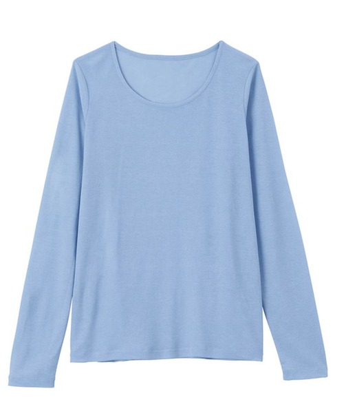 RANAN(ラナン)の「レディシルエットシアートップス(Tシャツ/カットソー・レディース・サックスブルー/ブラック/オフホワイト/ピンク/ライム・M/S/L/LL)」の10枚目の写真