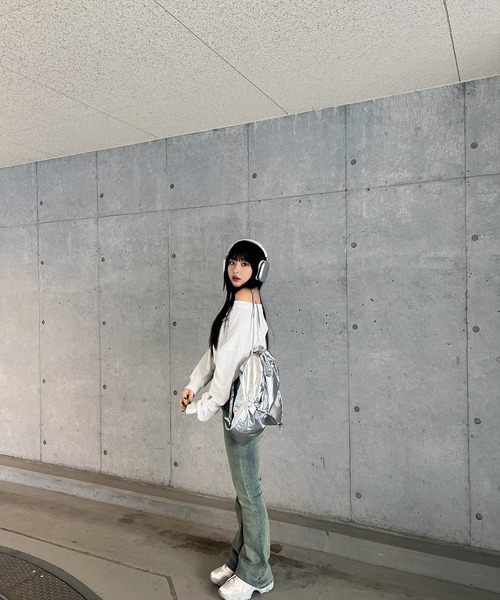 RiLi(リリ)の「ハイウエストウォッシュカラーデニム【RL】(デニムパンツ・レディース・ブルー・M/L)」の2枚目の写真