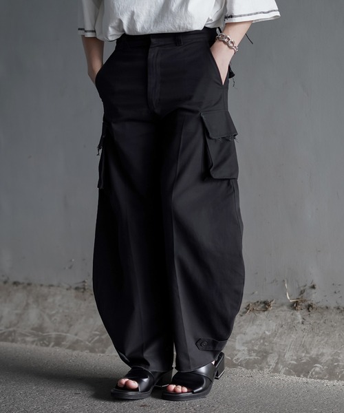 M-47 Military Design Curved Cargo Pants/M-47ミリタリー