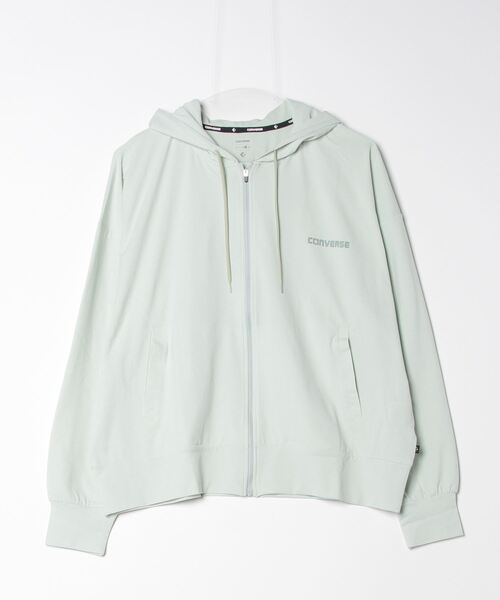 CONVERSE（コンバース）の「コンバース  LT WEIGHT HOODIE（パーカー・レディース・ライトグリーン/ブルー/サンドグレー・L/M）」の2枚目の写真