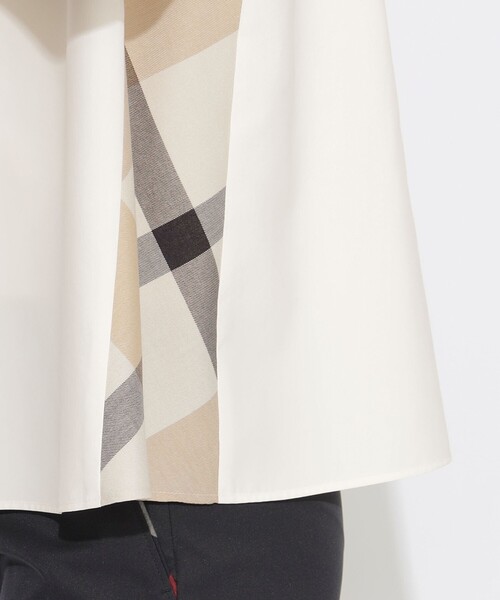 CB CRESTBRIDGE（シービークレストブリッジ）の「サイド切替ハーフスリーブシャツ（シャツ/ブラウス・レディース・ホワイト系その他/ブルー系その他3/ブラック・M/S）」の7枚目の写真