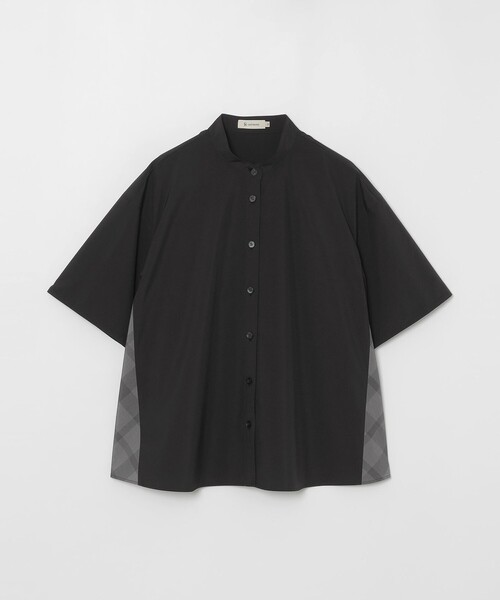 CB CRESTBRIDGE（シービークレストブリッジ）の「サイド切替ハーフスリーブシャツ（シャツ/ブラウス・レディース・ホワイト系その他/ブルー系その他3/ブラック・M/S）」の13枚目の写真