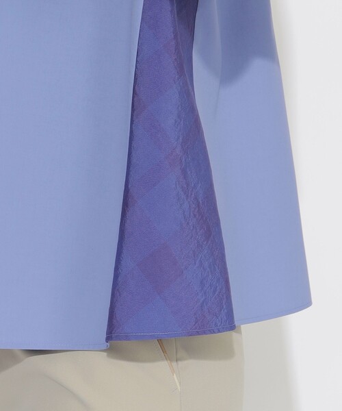 CB CRESTBRIDGE（シービークレストブリッジ）の「サイド切替ハーフスリーブシャツ（シャツ/ブラウス・レディース・ホワイト系その他/ブルー系その他3/ブラック・M/S）」の17枚目の写真