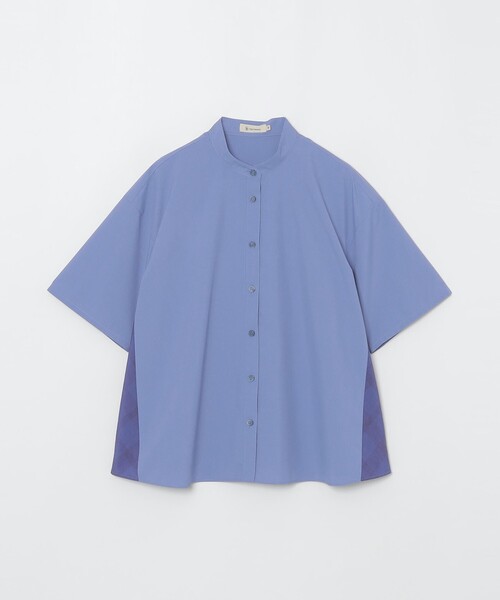 CB CRESTBRIDGE（シービークレストブリッジ）の「サイド切替ハーフスリーブシャツ（シャツ/ブラウス・レディース・ホワイト系その他/ブルー系その他3/ブラック・M/S）」の18枚目の写真