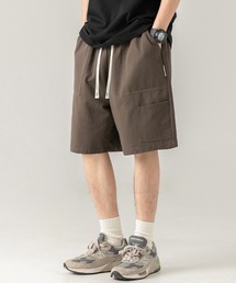ウエスト紐 ベーシックハーフパンツ