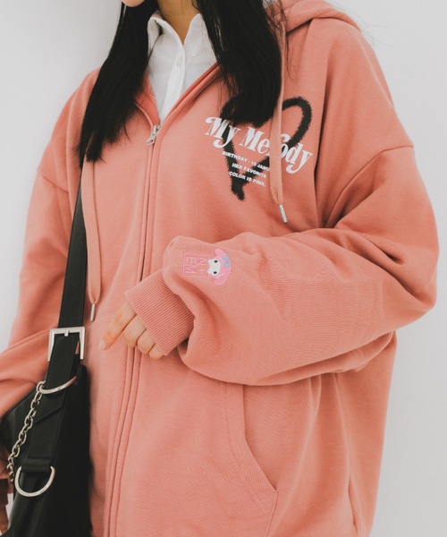 nemne store × My Melody & Kuromiコラボアイテム】ハートモチーフ裏毛