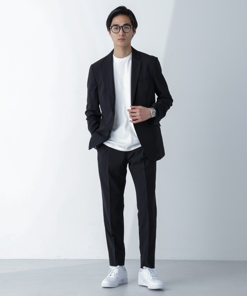 NANO universe(ナノユニバース)の「「Damerino」Air エアサッカーストレッチセットアップ(セットアップ・メンズ・ネイビー/モカ/ブラック・S/XL/L/M)」の1枚目の写真