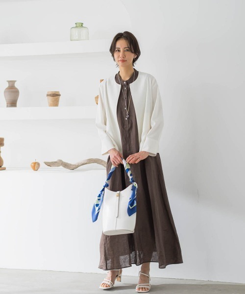 LAUTREAMONT(ロートレアモン)の「FLAXASAフレンチツイルブルゾン≪WEB限定Lサイズ≫(ブルゾン・レディース・ブラウン系その他/ホワイト/ベージュ・11号/9号)」の5枚目の写真