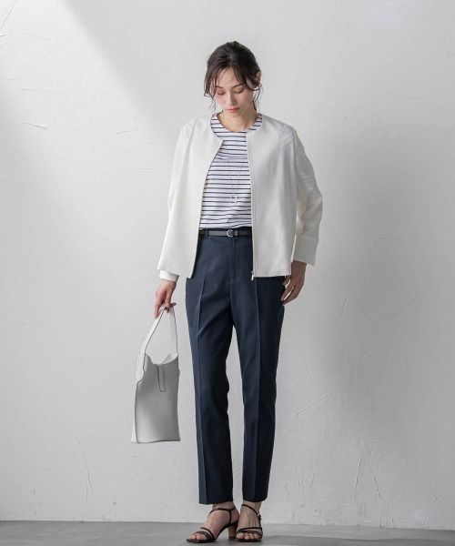 LAUTREAMONT(ロートレアモン)の「FLAXASAフレンチツイルブルゾン≪WEB限定Lサイズ≫(ブルゾン・レディース・ブラウン系その他/ホワイト/ベージュ・11号/9号)」の12枚目の写真