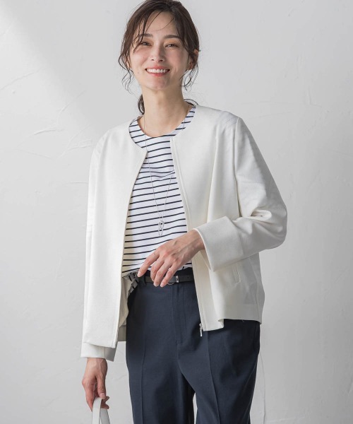 LAUTREAMONT(ロートレアモン)の「FLAXASAフレンチツイルブルゾン≪WEB限定Lサイズ≫(ブルゾン・レディース・ブラウン系その他/ホワイト/ベージュ・11号/9号)」の8枚目の写真
