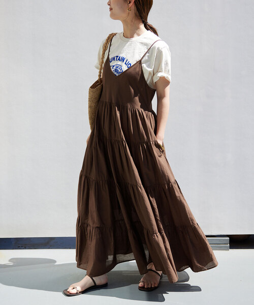 SLOBE IENA（スローブイエナ）の「ティアードキャミワンピース