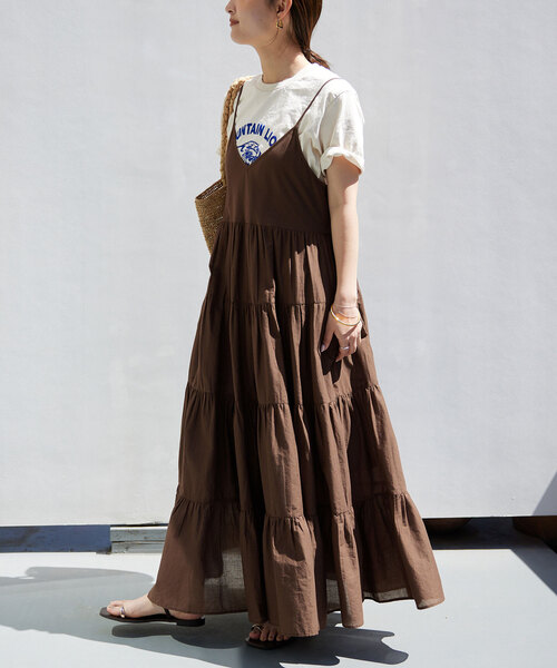 SLOBE IENA（スローブイエナ）の「ティアードキャミワンピース