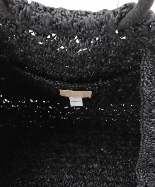 MAISON N.H PARIS（メゾンエヌアッシュパリ）の「MAISON N.H PARIS (メゾン エヌ アッシュ パリ) Clementine   ELT1R02 B173（かごバッグ・レディース・ブラック・FREE）」の7枚目の写真