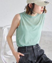 シアーノースリーブTシャツ